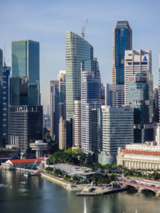 Banken Skyline in Singapur