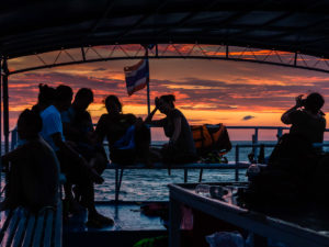 Sunset Bootsfahrt Thailand