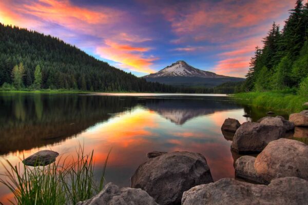 Trillium Lake und Mount Hood Nordamerikareisen