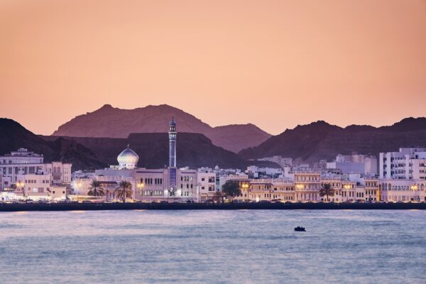 Oman Rundreise Muscat Sonnenuntergang