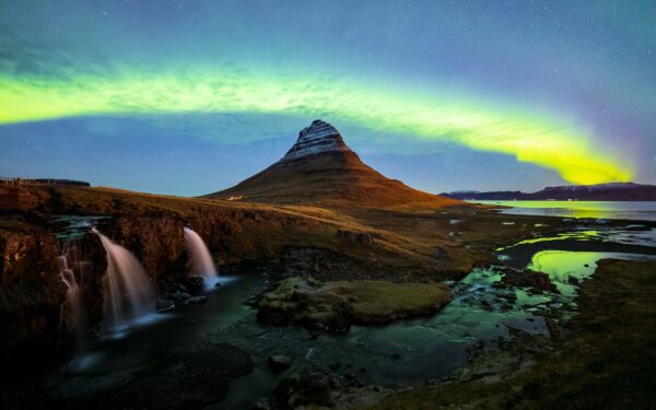 Island Rundreise Nordlichter über Kirkjufell