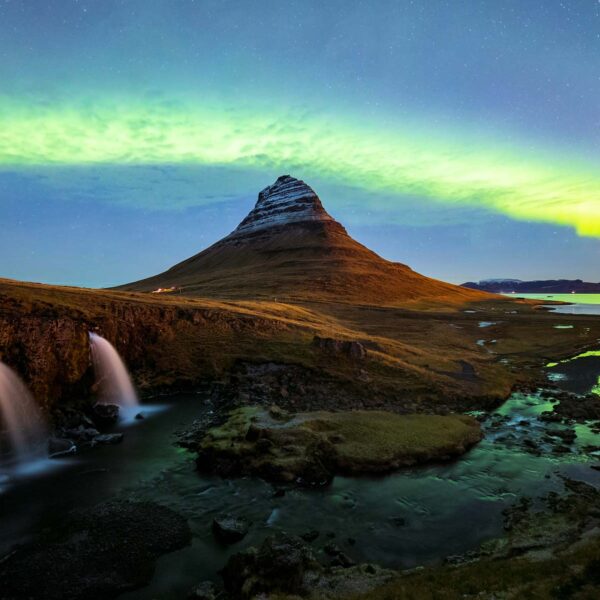 Island Rundreise Nordlichter über Kirkjufell
