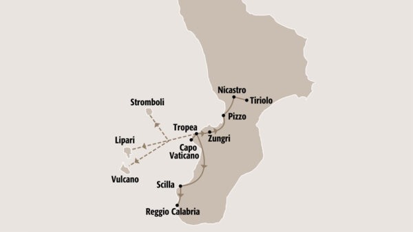 Erlebnisreise Kalabrien Italien Reiseplan